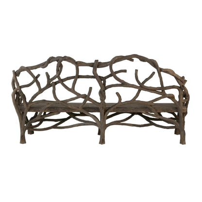 Panca rustica con rami di legno finto