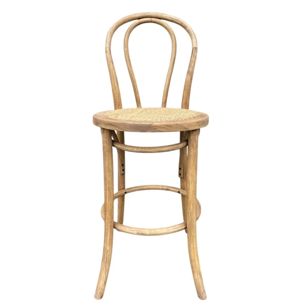 Sgabello da bar in legno curvato stile bistrot francese