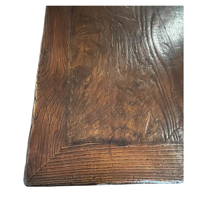 Tavolo da pranzo rustico lungo con piedistallo