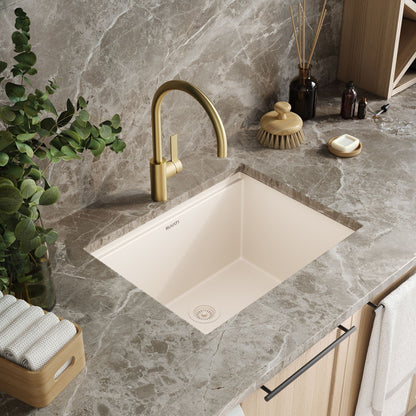 Ruvati epiRock Workstation da 25 pollici, lavello da lavanderia sottotop bianco caldo - RVG2321WB