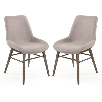 Sedia laterale in stile rustico chic color crema