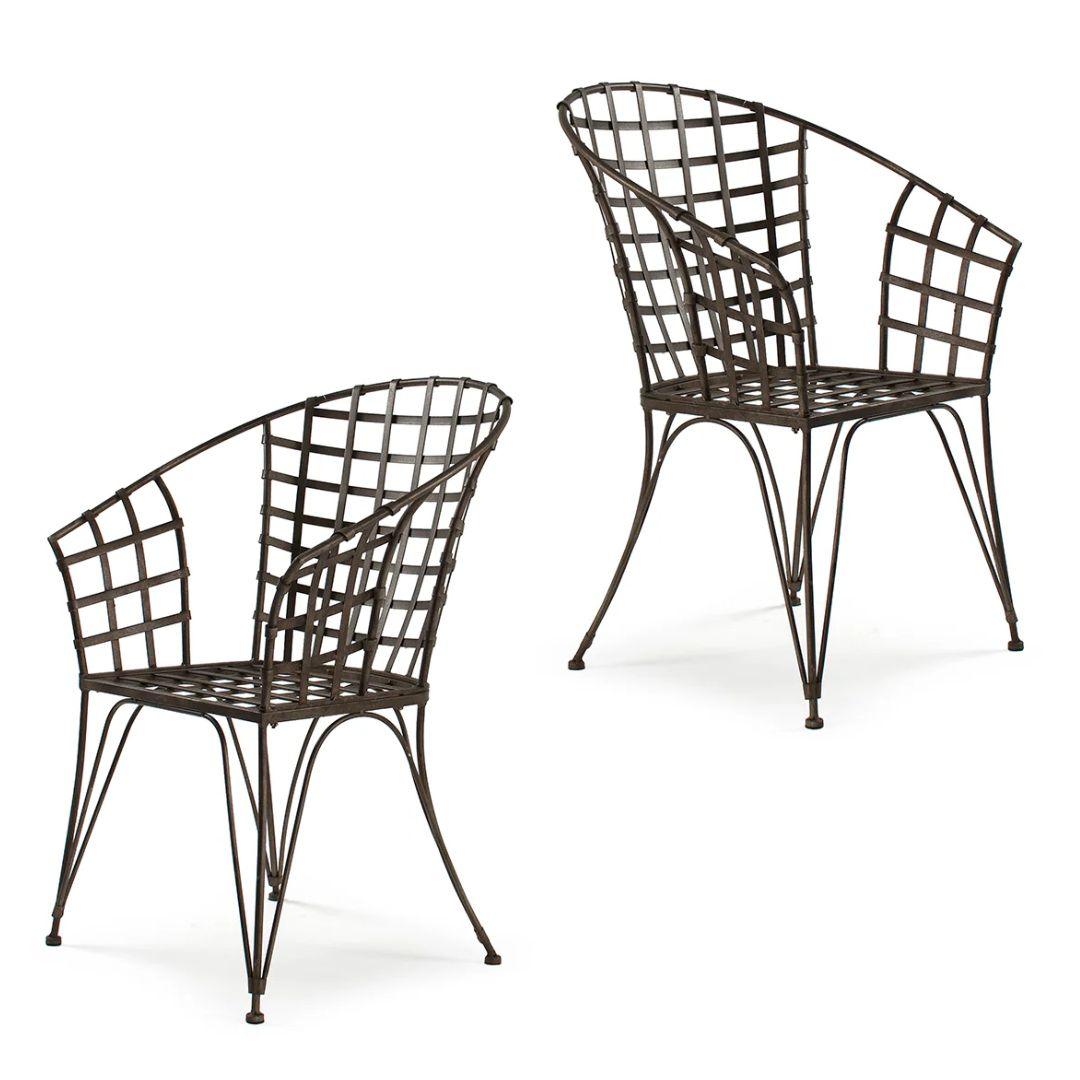 Sedia da pranzo in ferro stile fattoria