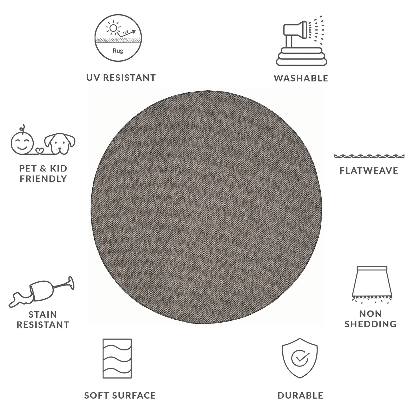 Tappeto impermeabile per patio e cortile SAFAVIEH Courtyard Ilmur per interni ed esterni