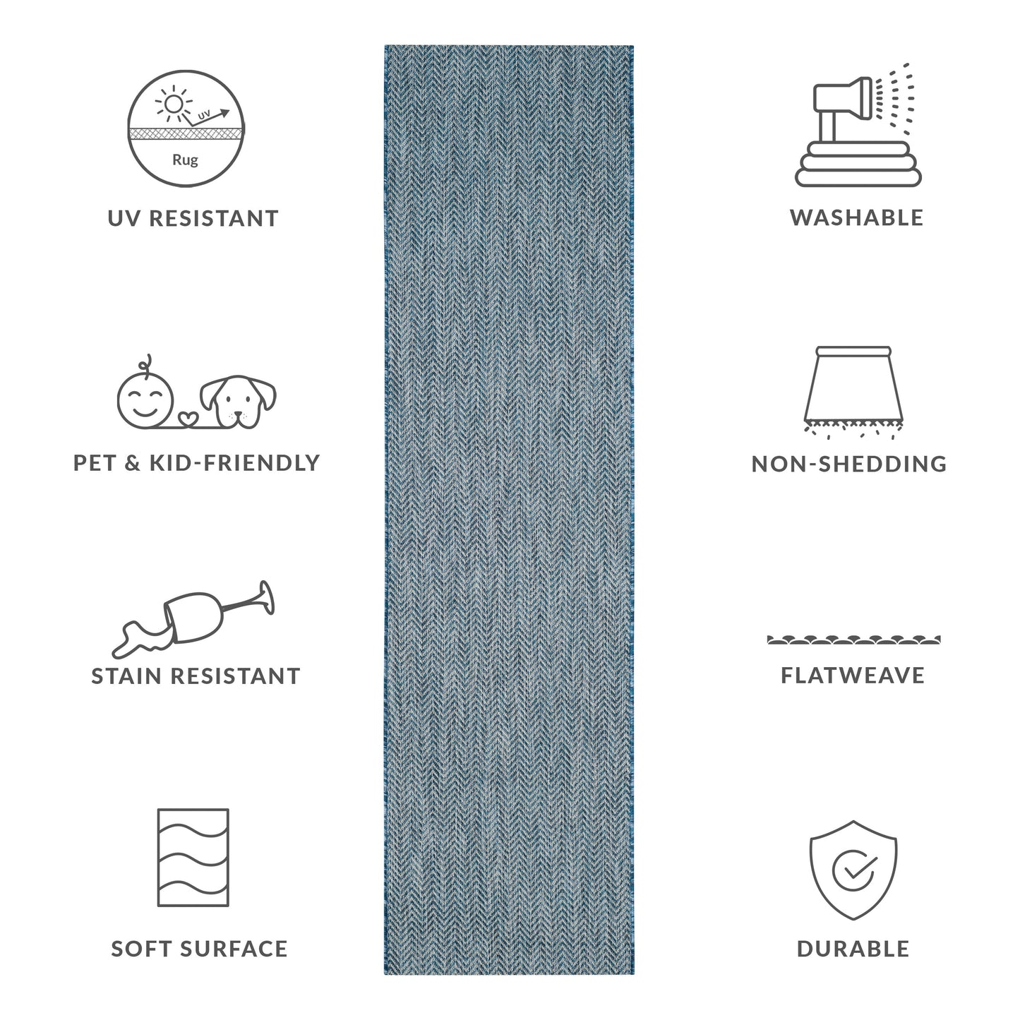 Tappeto impermeabile per patio e cortile SAFAVIEH Courtyard Ilmur per interni ed esterni