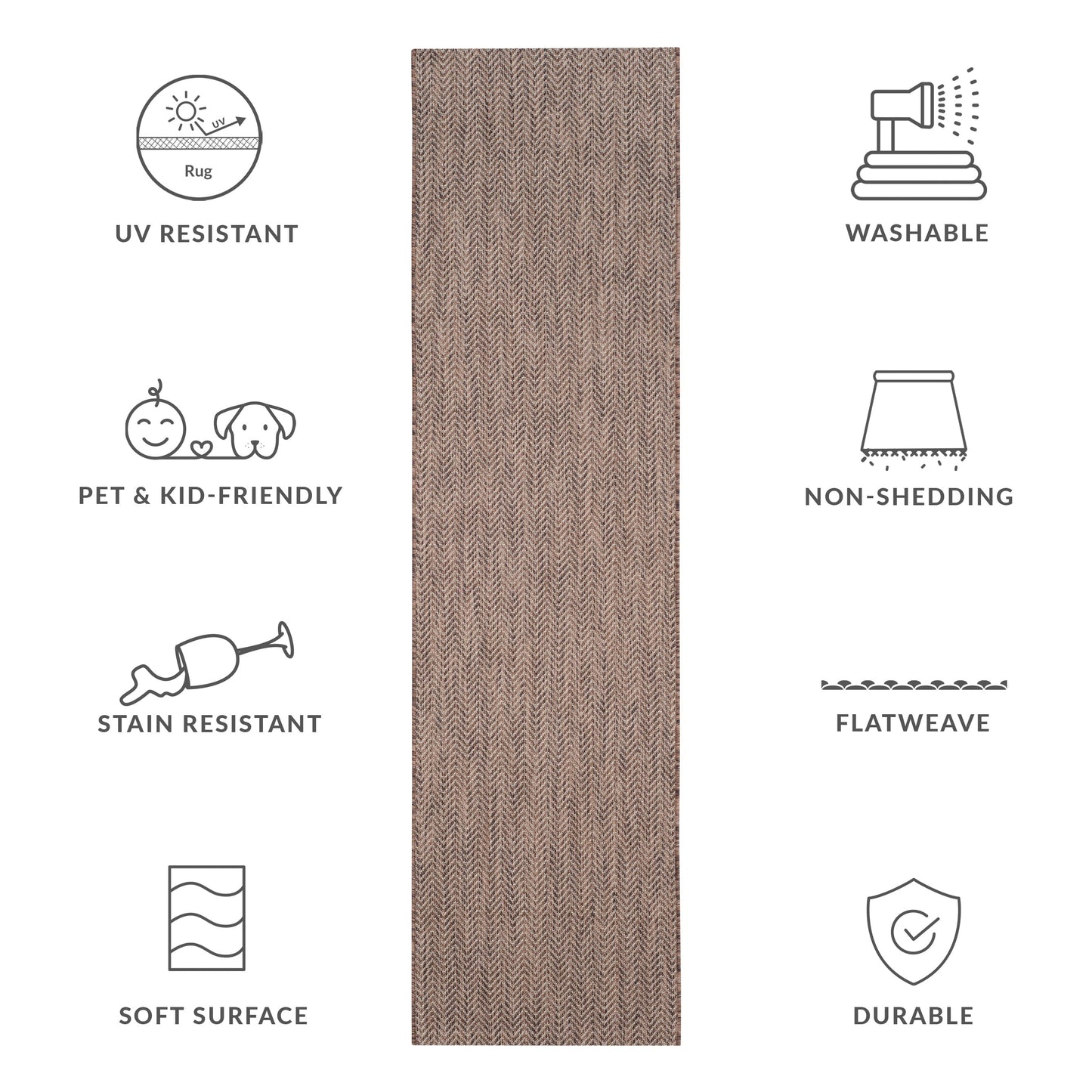 Tappeto impermeabile per patio e cortile SAFAVIEH Courtyard Ilmur per interni ed esterni