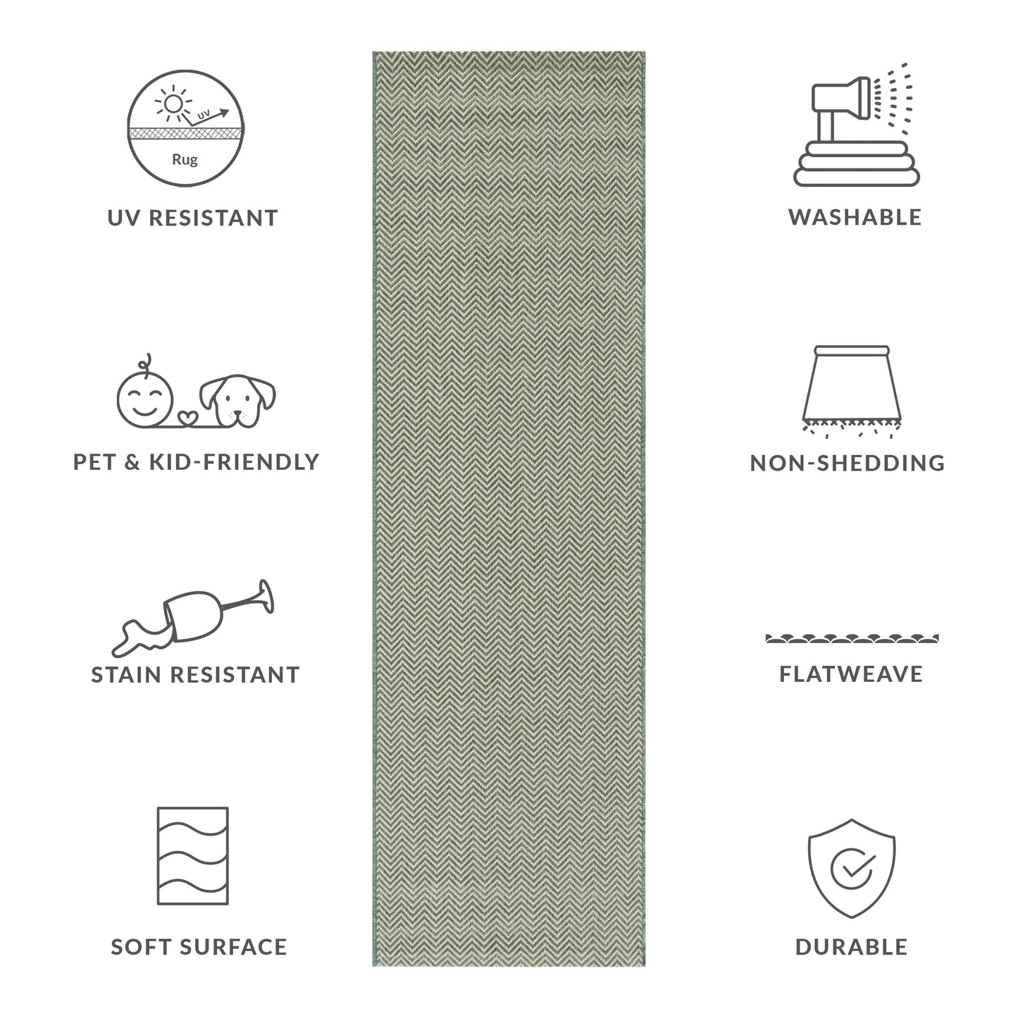 Tappeto impermeabile per patio e cortile SAFAVIEH Courtyard Ilmur per interni ed esterni