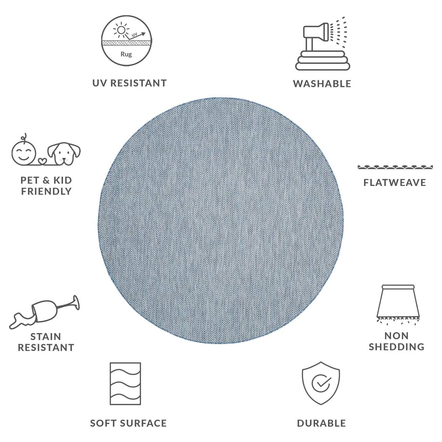 Tappeto impermeabile per patio e cortile SAFAVIEH Courtyard Ilmur per interni ed esterni