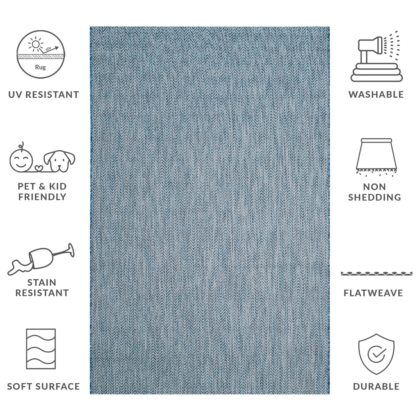 Tappeto impermeabile per patio e cortile SAFAVIEH Courtyard Ilmur per interni ed esterni