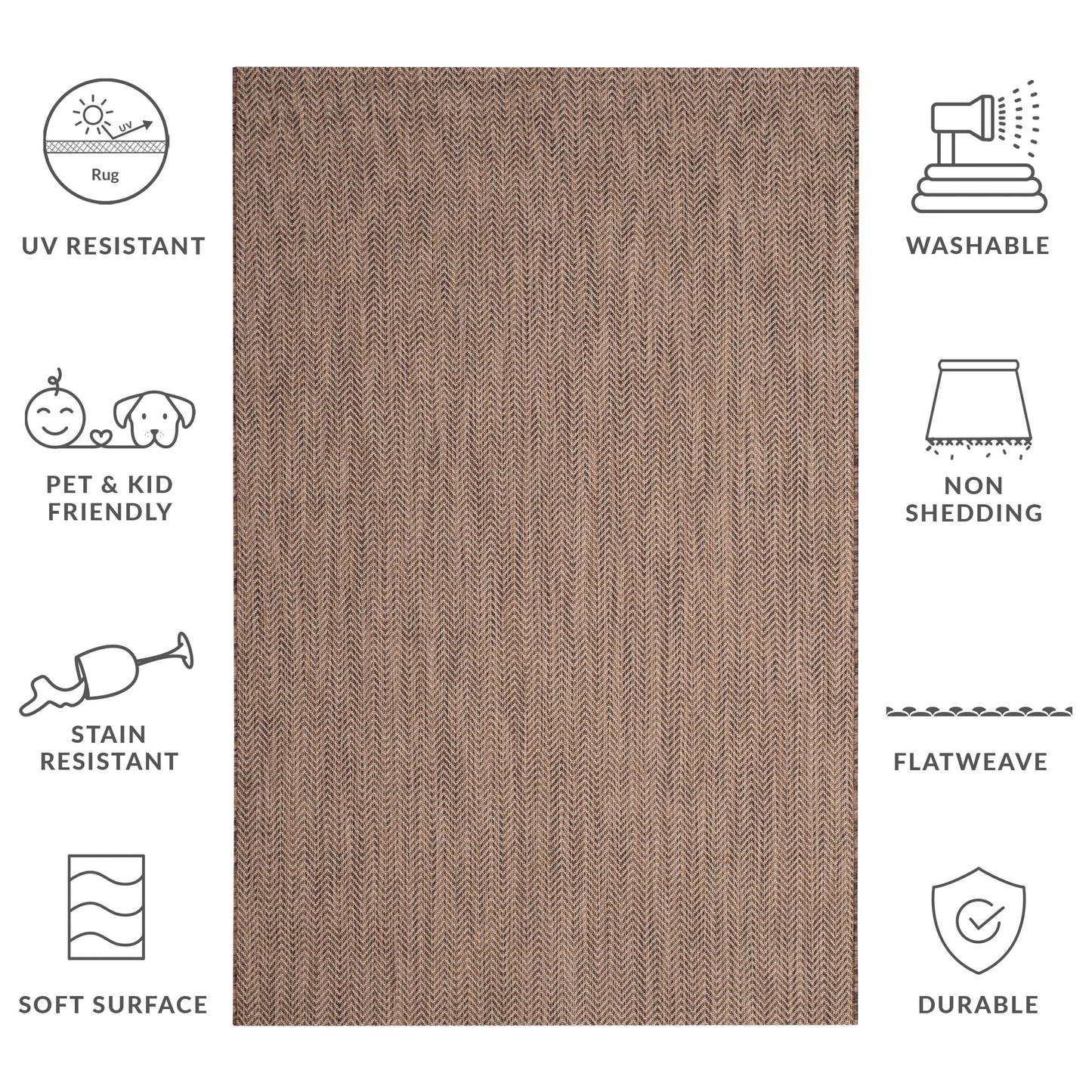 Tappeto impermeabile per patio e cortile SAFAVIEH Courtyard Ilmur per interni ed esterni