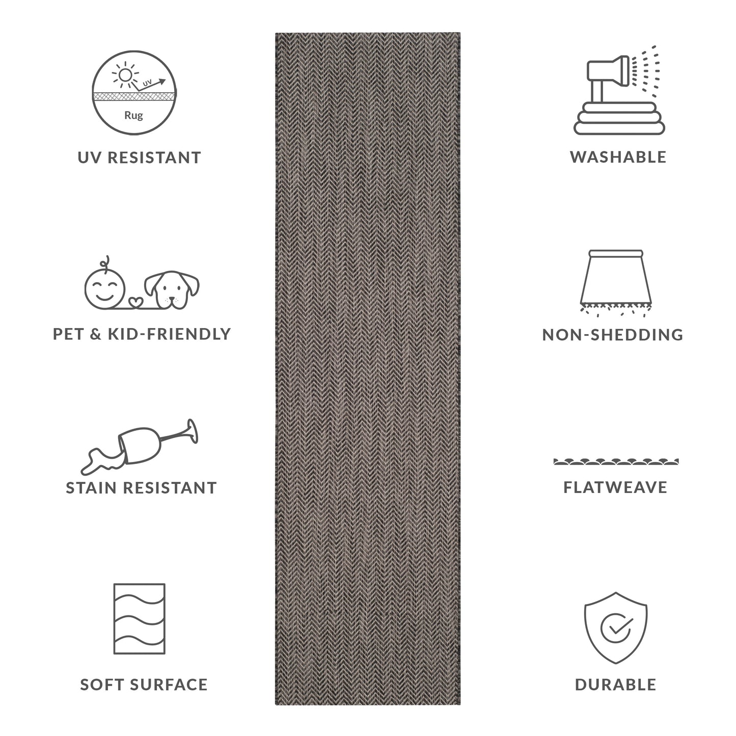 Tappeto impermeabile per patio e cortile SAFAVIEH Courtyard Ilmur per interni ed esterni