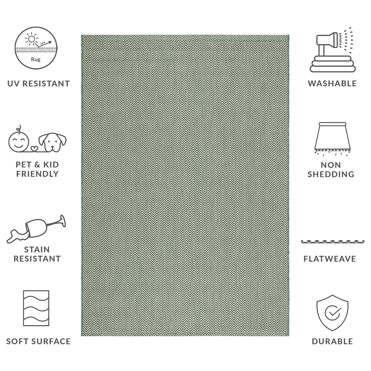 Tappeto impermeabile per patio e cortile SAFAVIEH Courtyard Ilmur per interni ed esterni