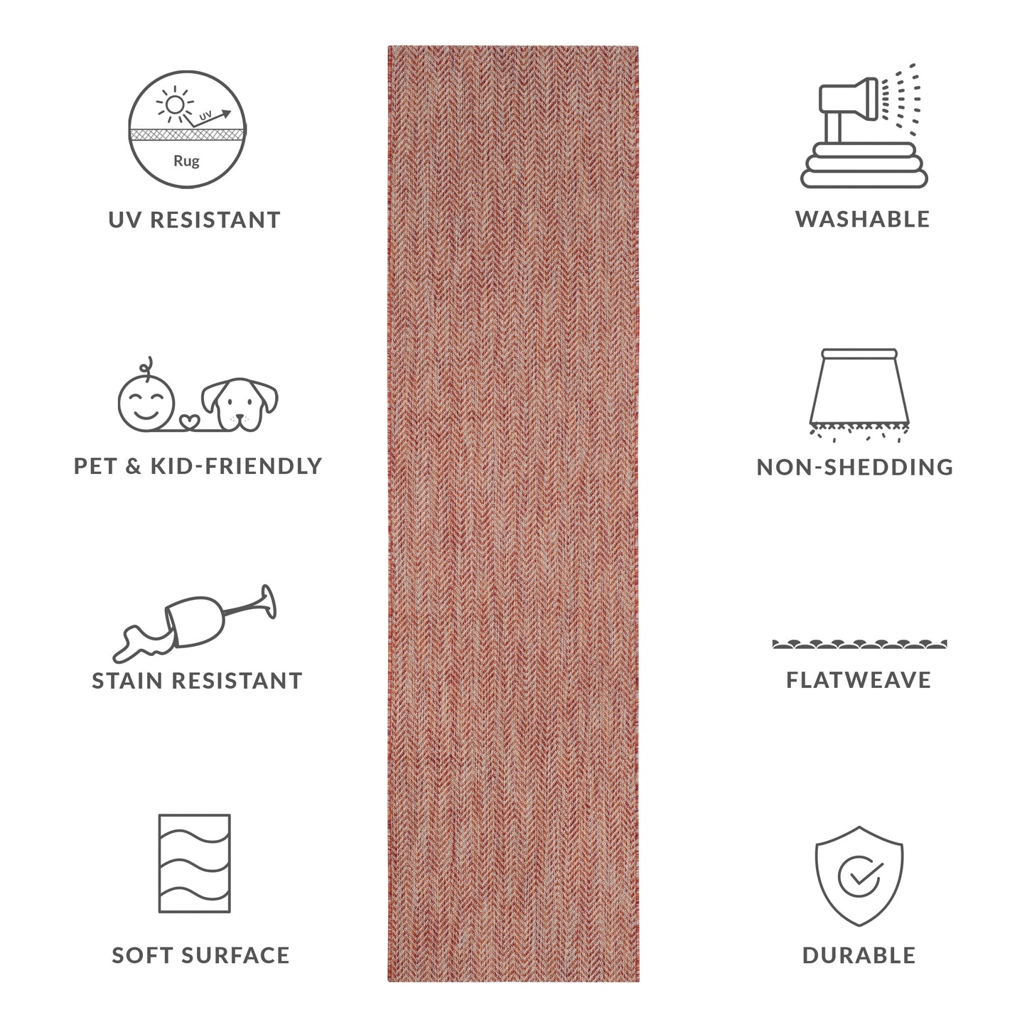 Tappeto impermeabile per patio e cortile SAFAVIEH Courtyard Ilmur per interni ed esterni