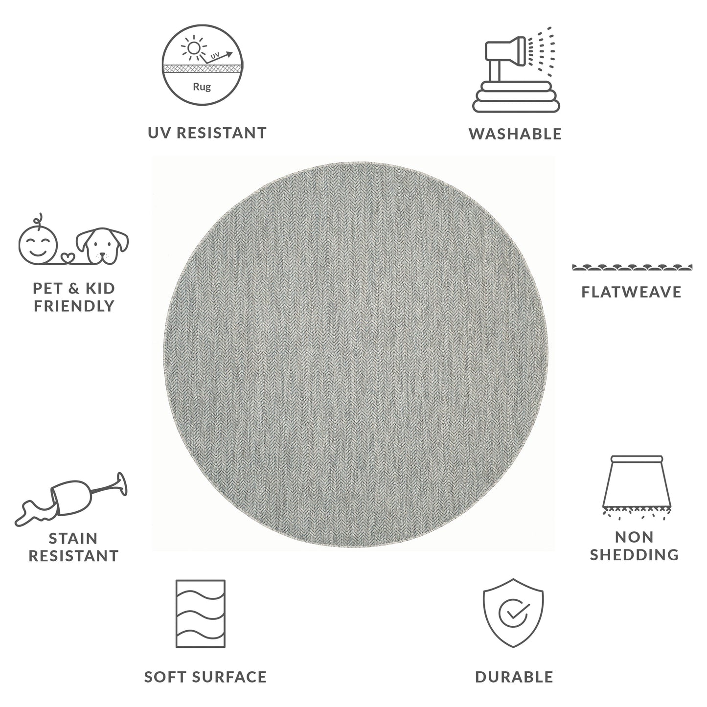 Tappeto impermeabile per patio e cortile SAFAVIEH Courtyard Ilmur per interni ed esterni