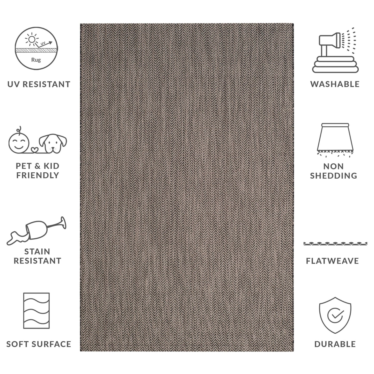 Tappeto impermeabile per patio e cortile SAFAVIEH Courtyard Ilmur per interni ed esterni