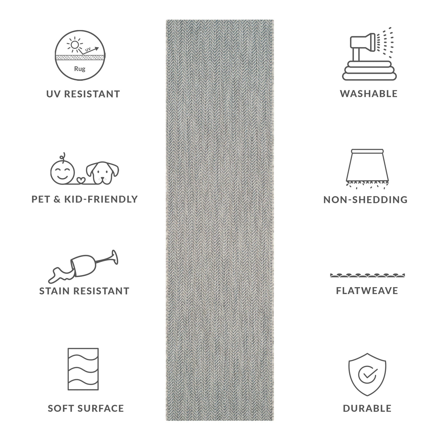 Tappeto impermeabile per patio e cortile SAFAVIEH Courtyard Ilmur per interni ed esterni