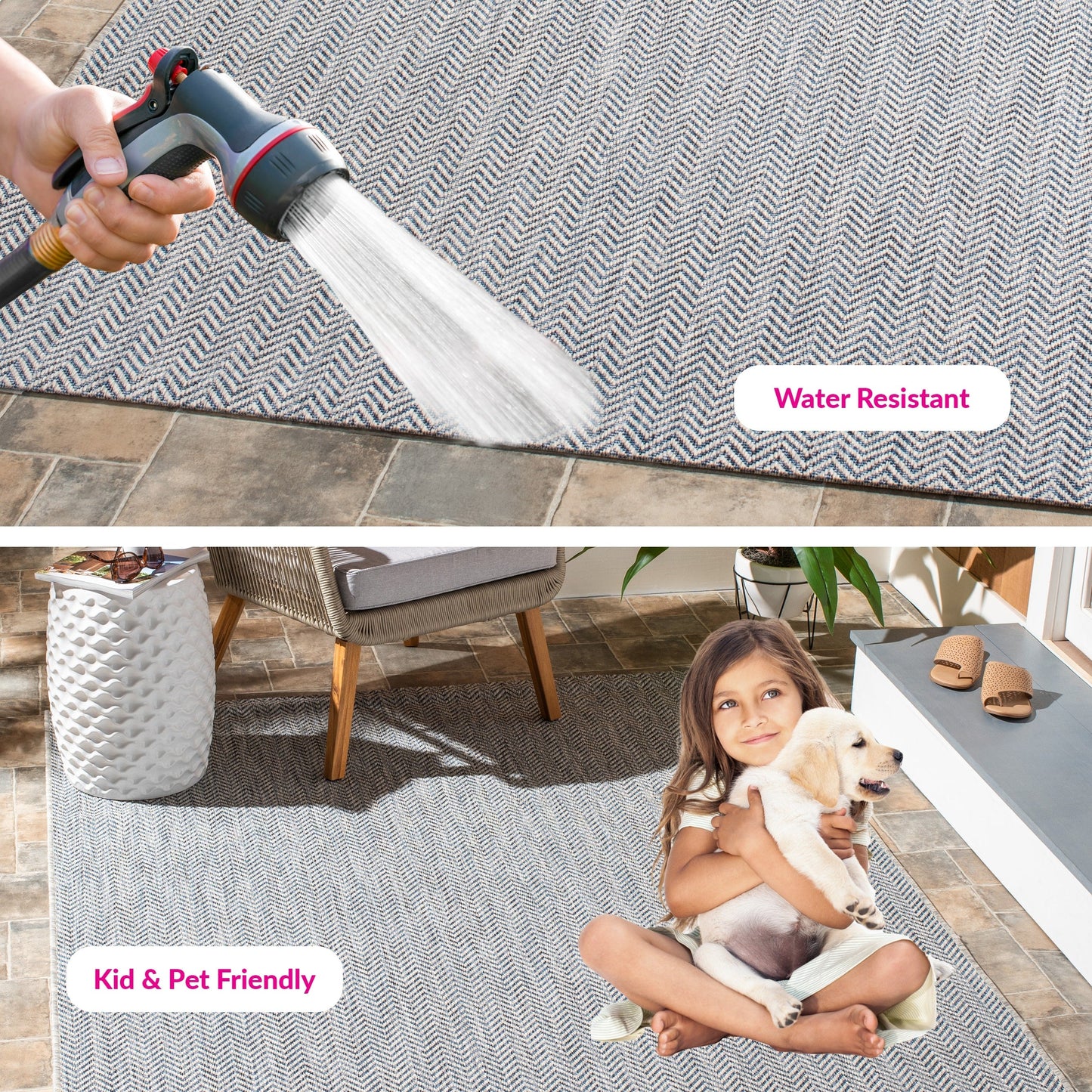 Tappeto impermeabile per patio e cortile SAFAVIEH Courtyard Ilmur per interni ed esterni