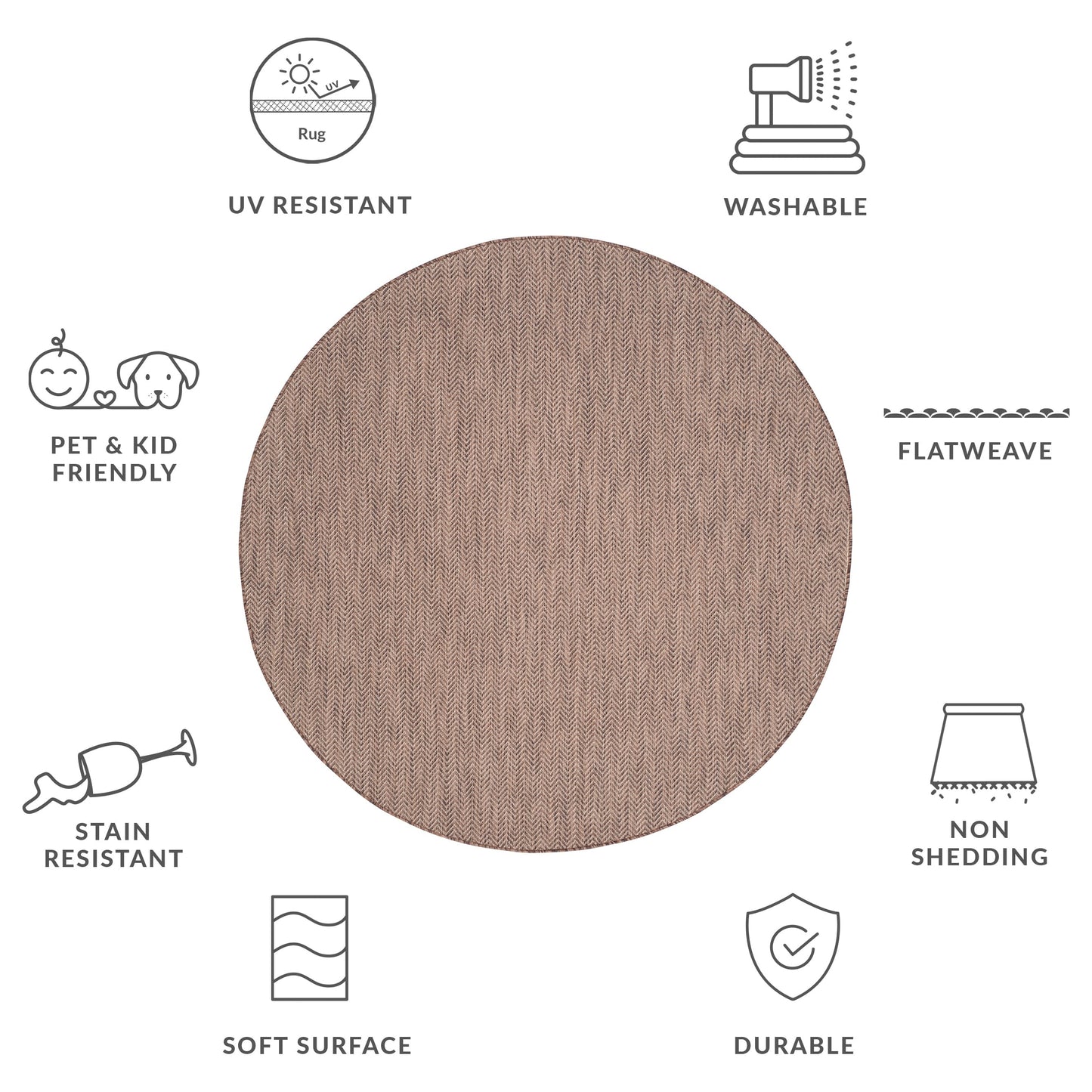 Tappeto impermeabile per patio e cortile SAFAVIEH Courtyard Ilmur per interni ed esterni