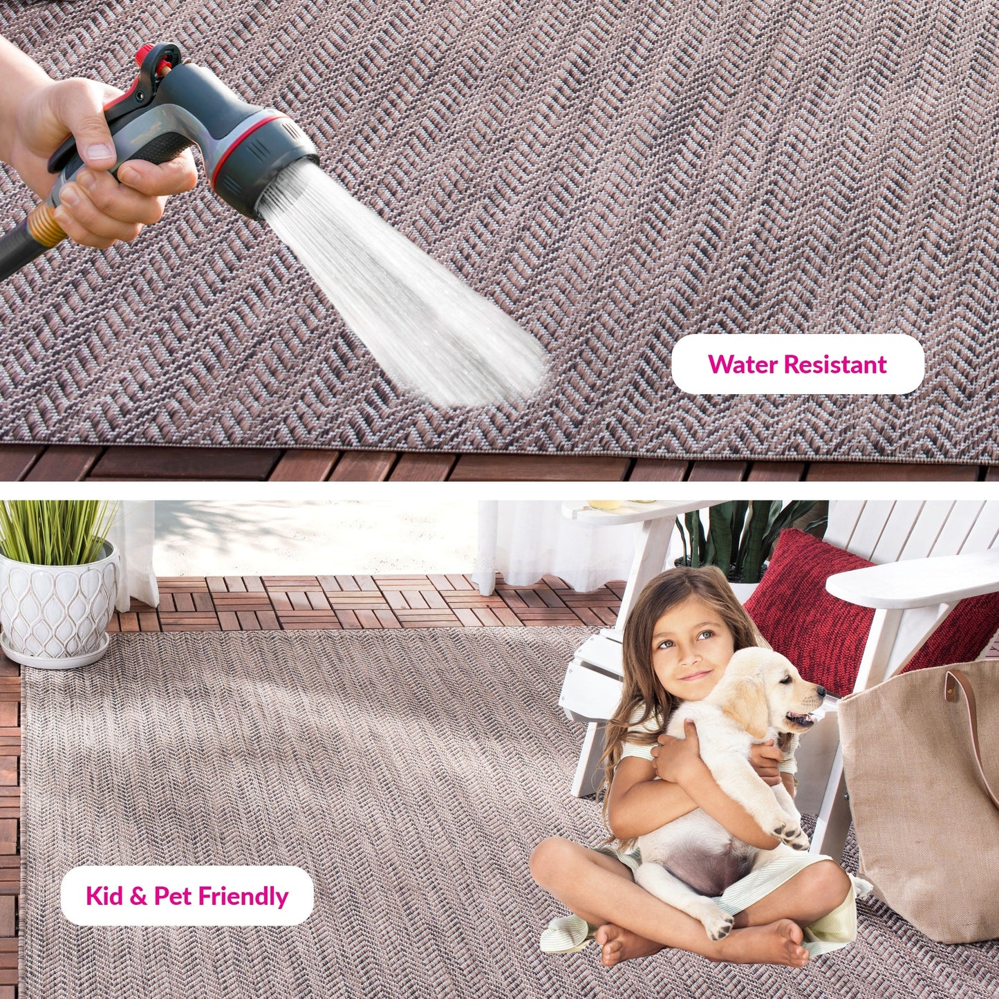 Tappeto impermeabile per patio e cortile SAFAVIEH Courtyard Ilmur per interni ed esterni