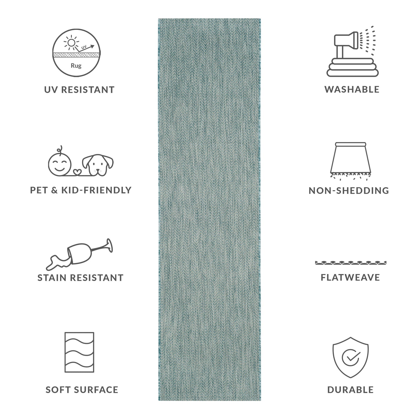 Tappeto impermeabile per patio e cortile SAFAVIEH Courtyard Ilmur per interni ed esterni