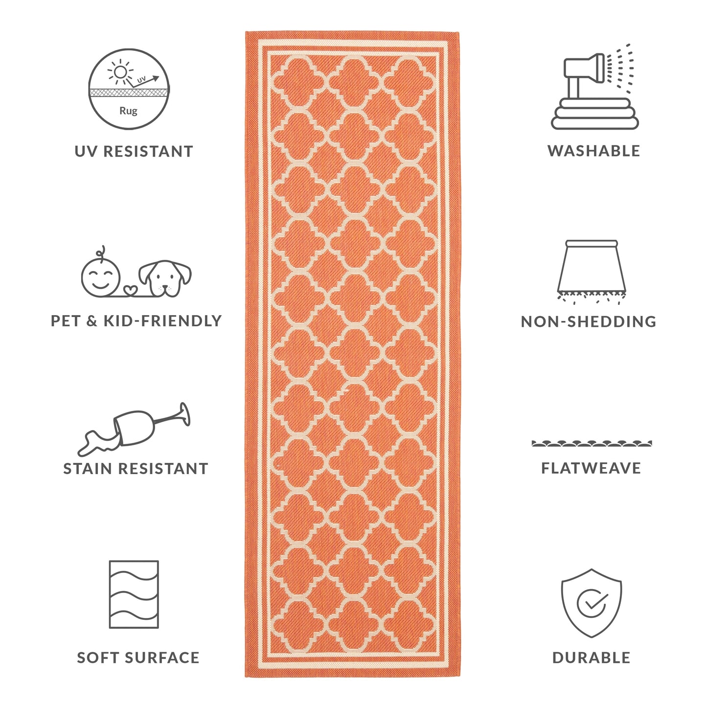 Tappeto da giardino impermeabile per interni ed esterni SAFAVIEH Courtyard Kristelle