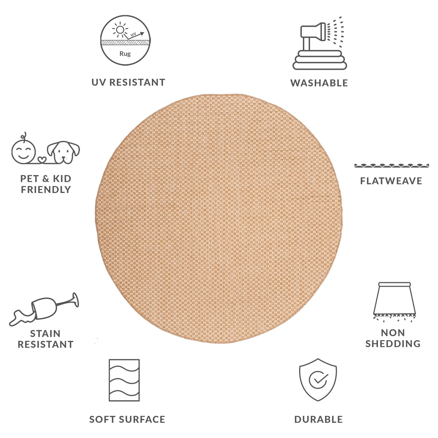 Tappeto impermeabile per patio e cortile SAFAVIEH Courtyard Ragini per interni/esterni