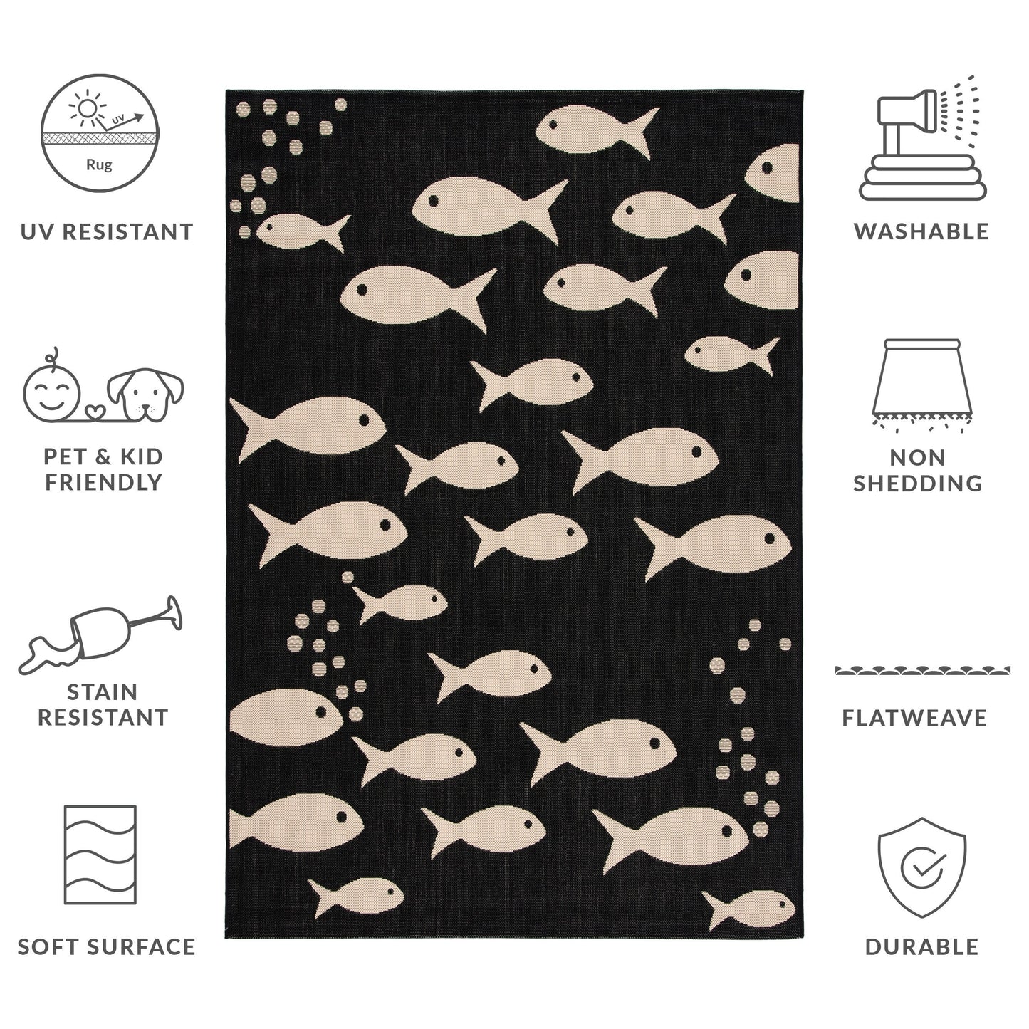 Tappeto da giardino impermeabile per interni ed esterni SAFAVIEH Courtyard Ragne