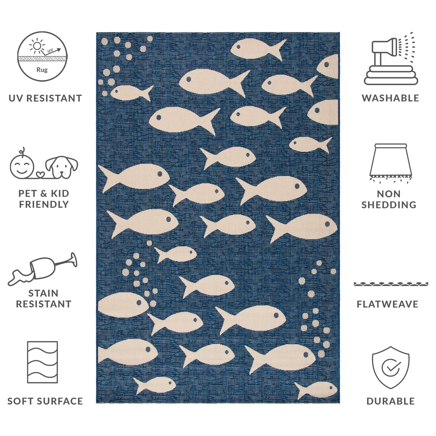 Tappeto da giardino impermeabile per interni ed esterni SAFAVIEH Courtyard Ragne