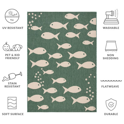 Tappeto da giardino impermeabile per interni ed esterni SAFAVIEH Courtyard Ragne