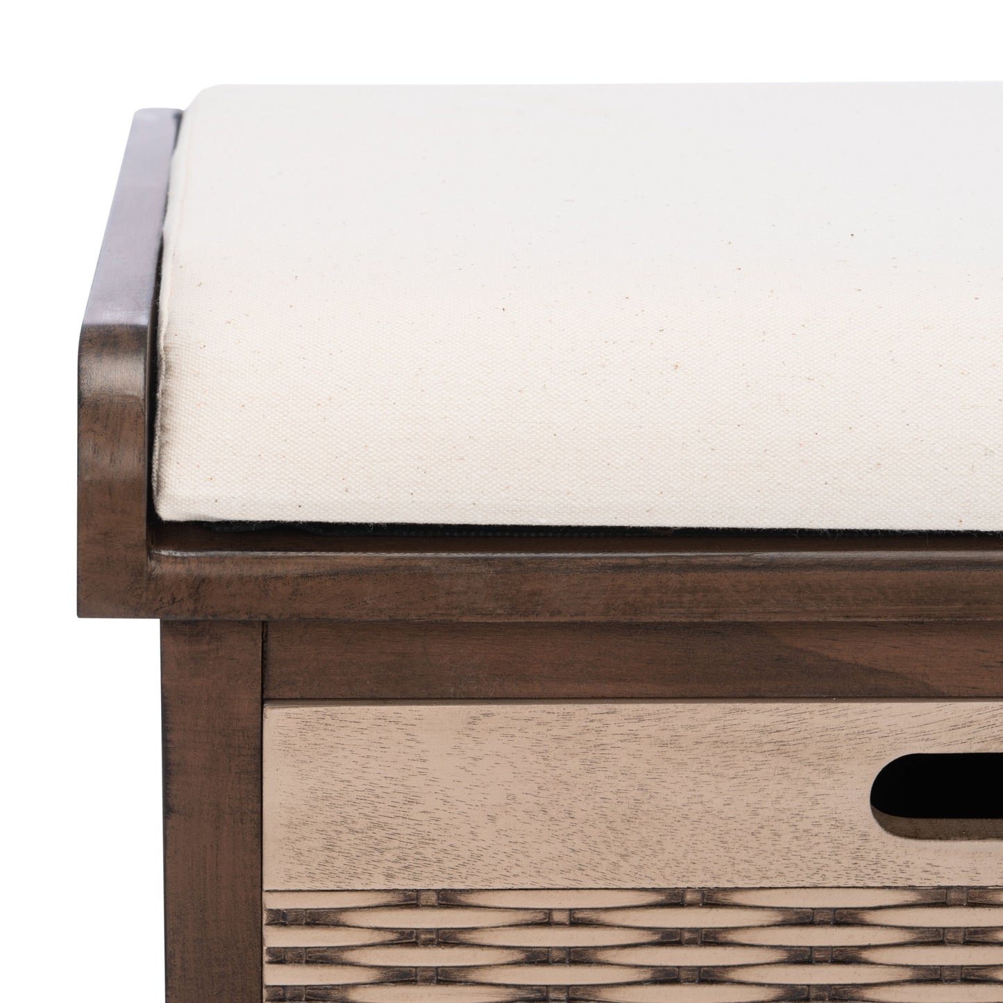 SAFAVIEH Fiorello panca portaoggetti a 3 cassetti con cuscino - 47,3 L x 15 P x 19 A - 47 L x 15 P x 19 A