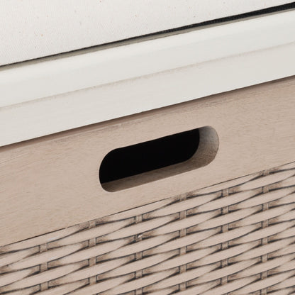 SAFAVIEH Fiorello panca portaoggetti a 3 cassetti con cuscino - 47,3 L x 15 P x 19 A - 47 L x 15 P x 19 A