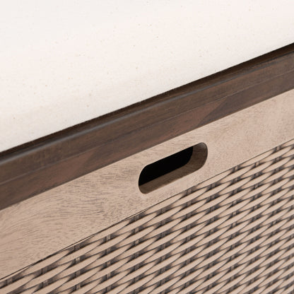 SAFAVIEH Fiorello panca portaoggetti a 3 cassetti con cuscino - 47,3 L x 15 P x 19 A - 47 L x 15 P x 19 A