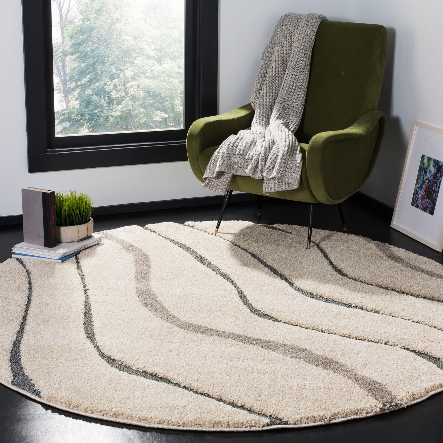 SAFAVIEH Florida Shag Borbala Soft Serene Waves 1,2 pollici di spessore