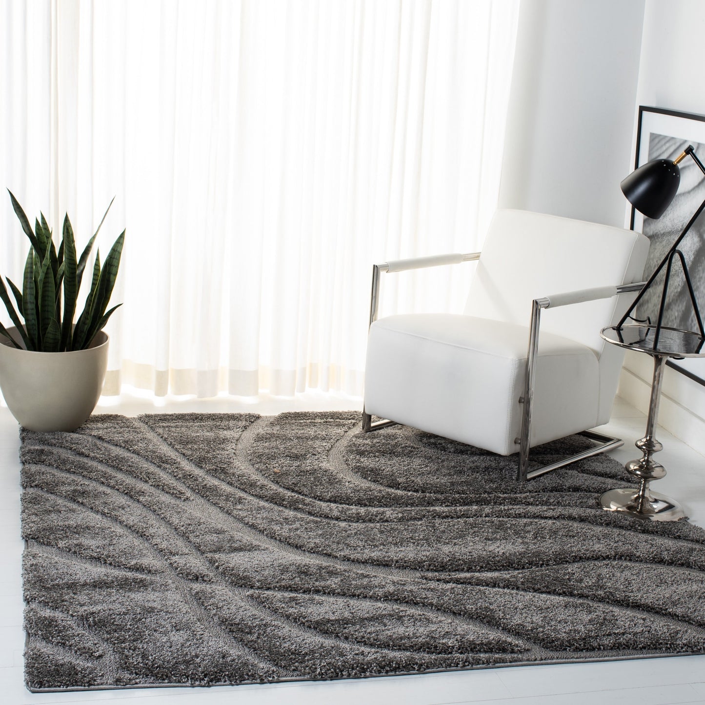 Tappeto SAFAVIEH Florida Shag Staka Abstract Waves da 1,2 pollici