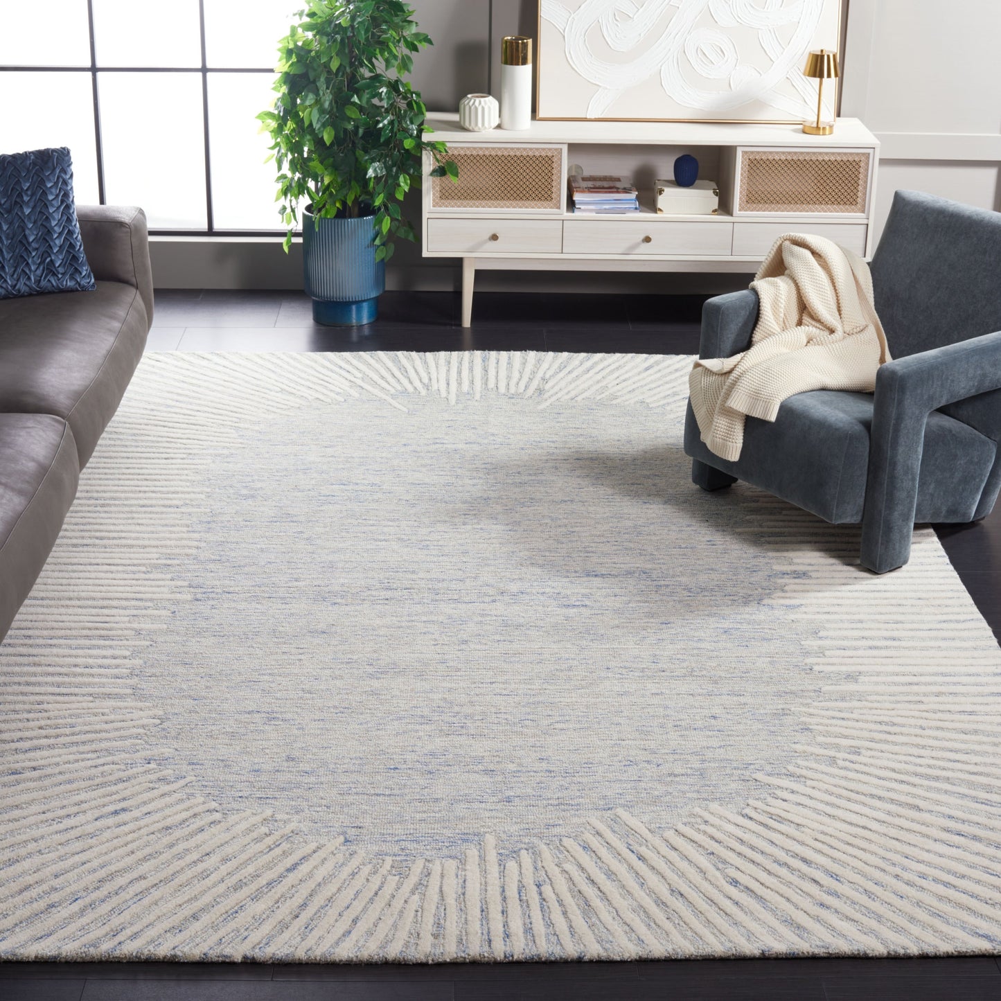 Tappeto moderno in lana Sofoula astratto fatto a mano SAFAVIEH