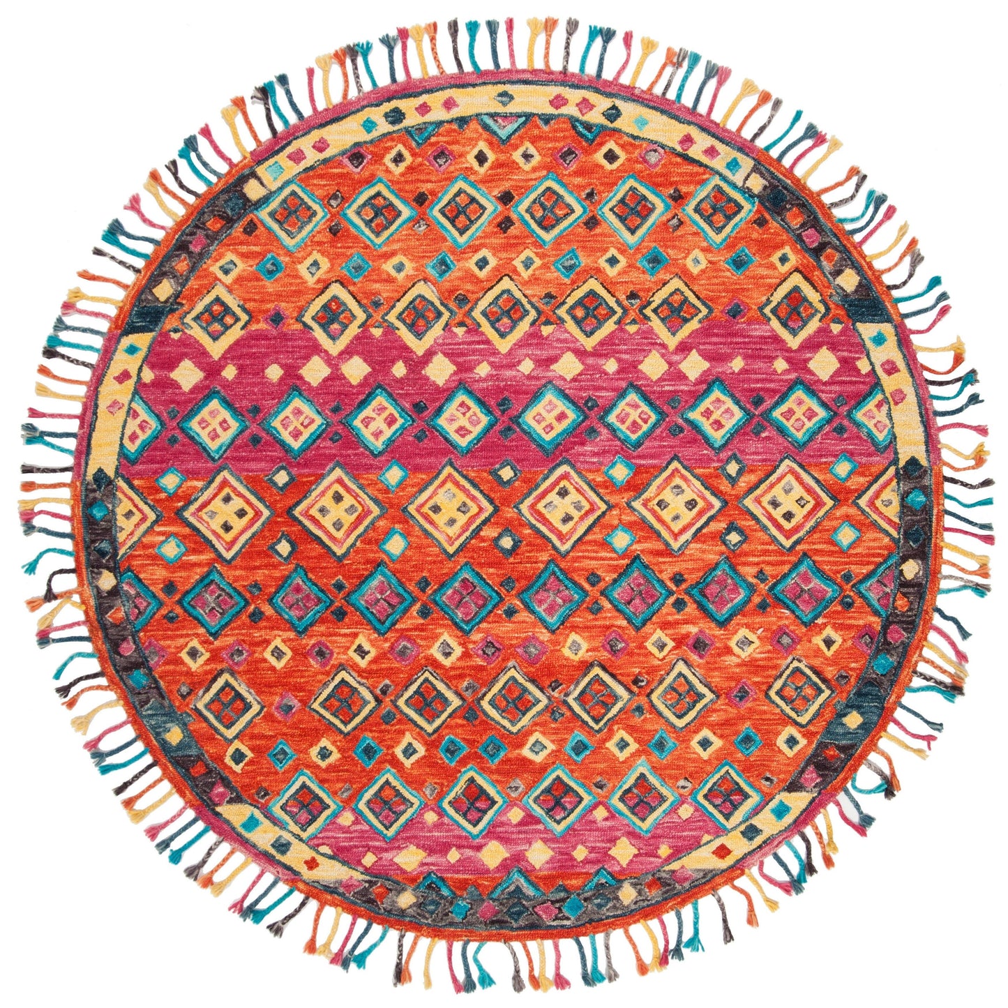 Tappeto in lana fatto a mano Aspen Hysnie Eclectic Orange/Fucsia SAFAVIEH