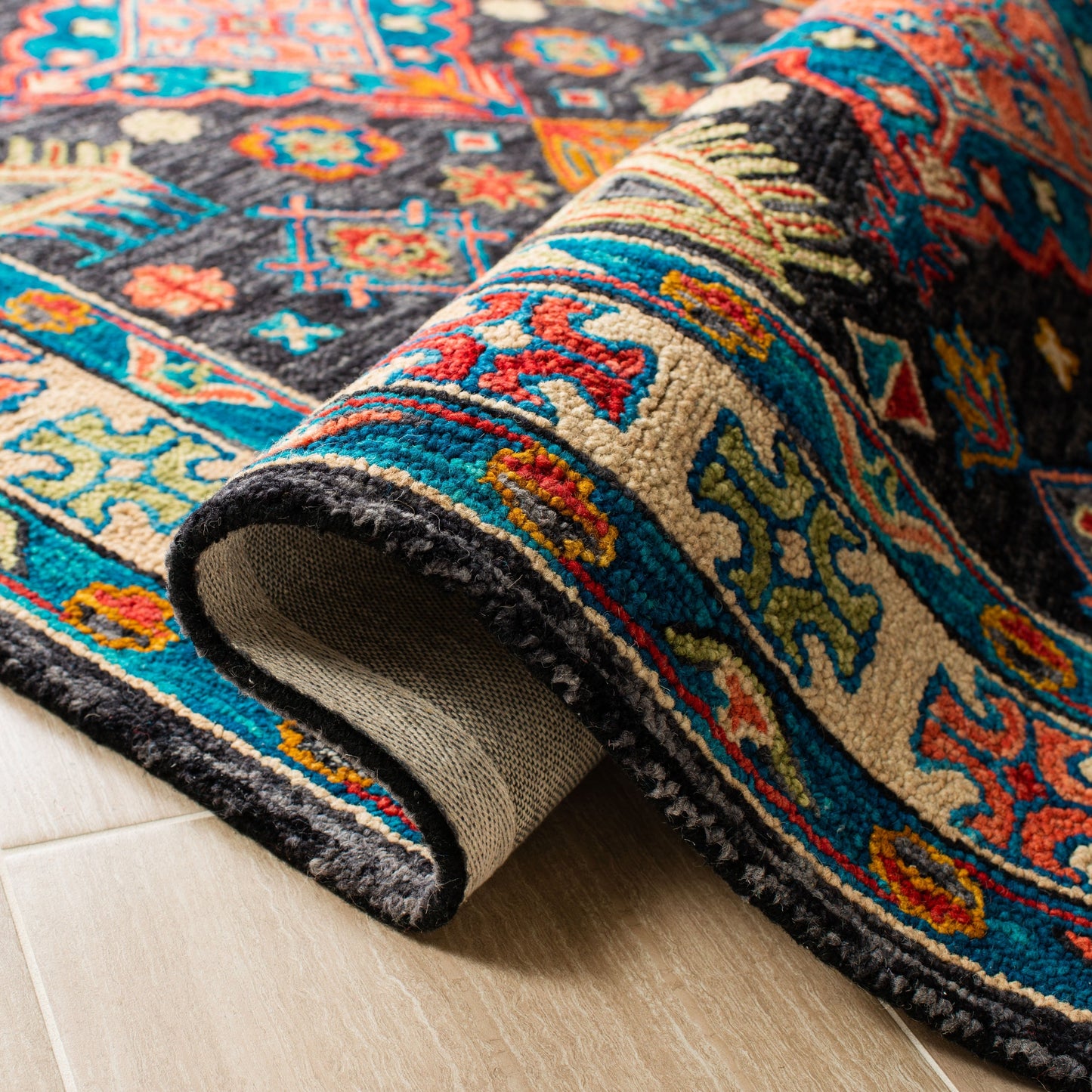 SAFAVIEH Tappeto in lana bohémien Aspen Sigur镁ora fatto a mano