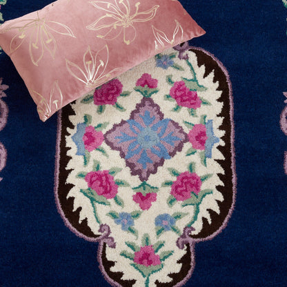 Tappeto in lana con medaglione orientale Tatevik Bellagio fatto a mano SAFAVIEH