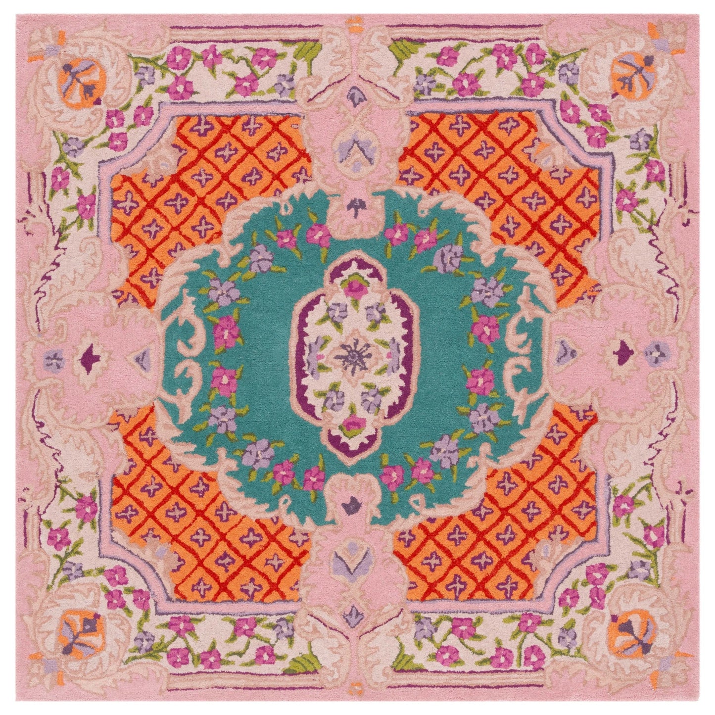 Tappeto in lana con medaglione orientale Tatevik Bellagio fatto a mano SAFAVIEH