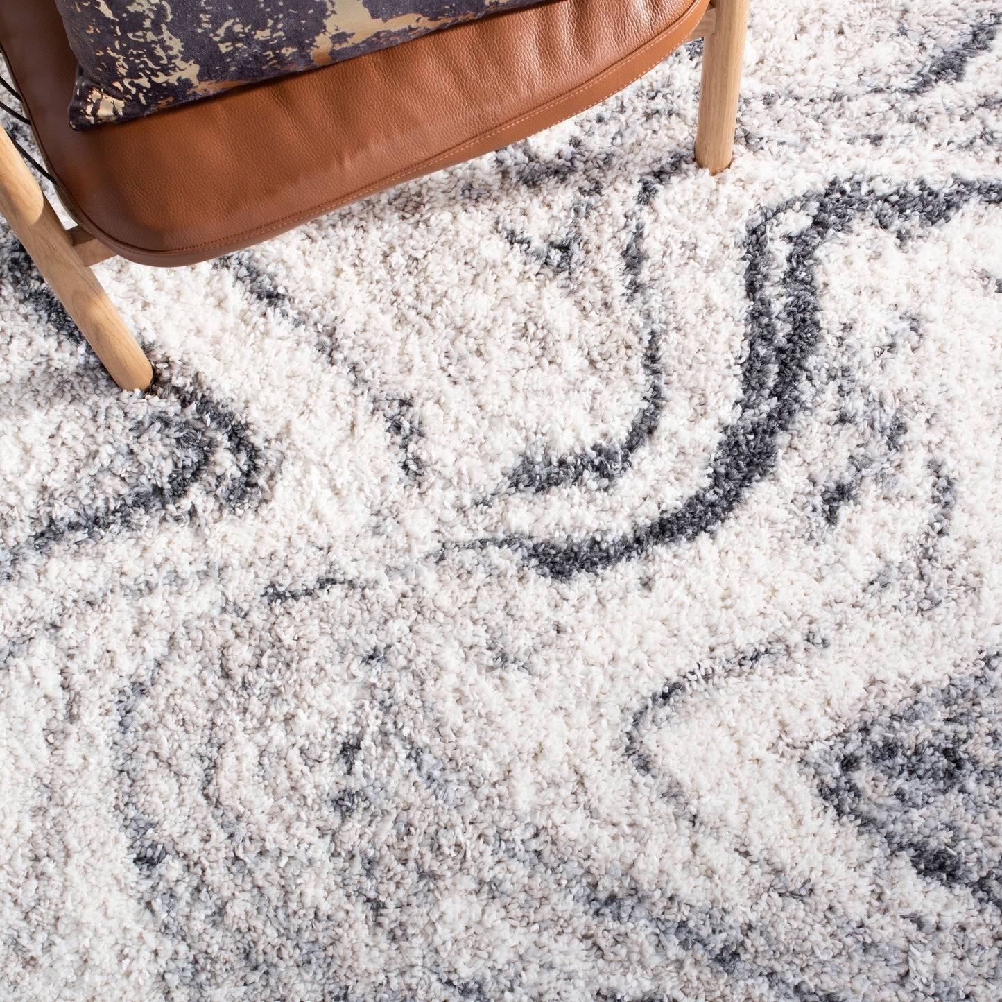 SAFAVIEH, Tappeto Fontana Shag Zviya moderno astratto spesso 2 pollici