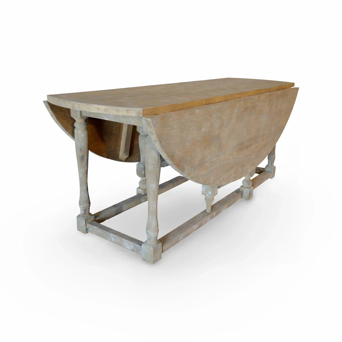 Tavolo da pranzo ovale rustico con ribalta