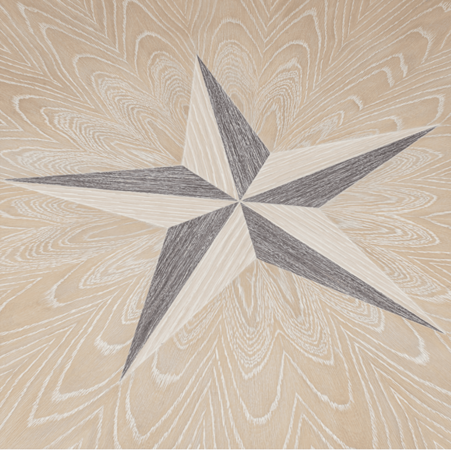 Tavolo da pranzo rotondo Whitewash Star