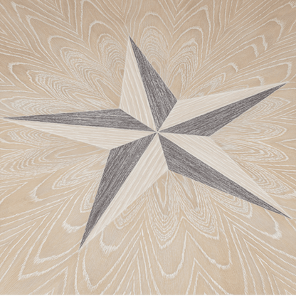 Tavolo da pranzo rotondo Whitewash Star