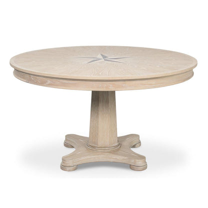 Tavolo da pranzo rotondo Whitewash Star