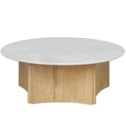 Tavolino da caffè curvo in teak arenaria