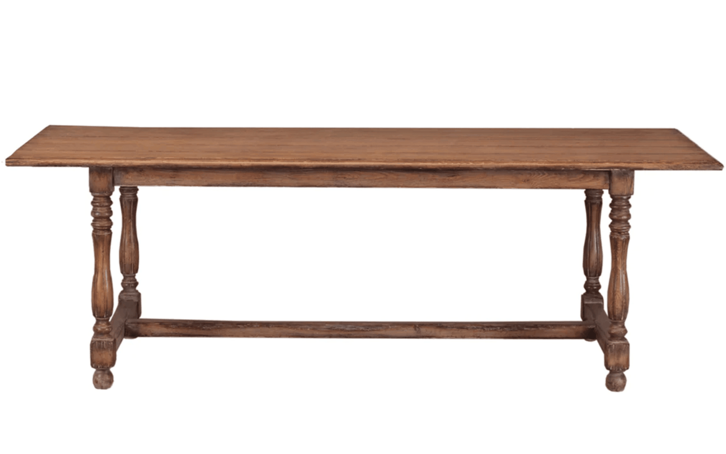 Tavolo da fattoria con piano in legno