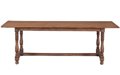 Tavolo da fattoria con piano in legno