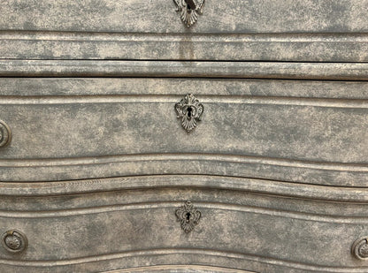 Cassettiera curva blu francese