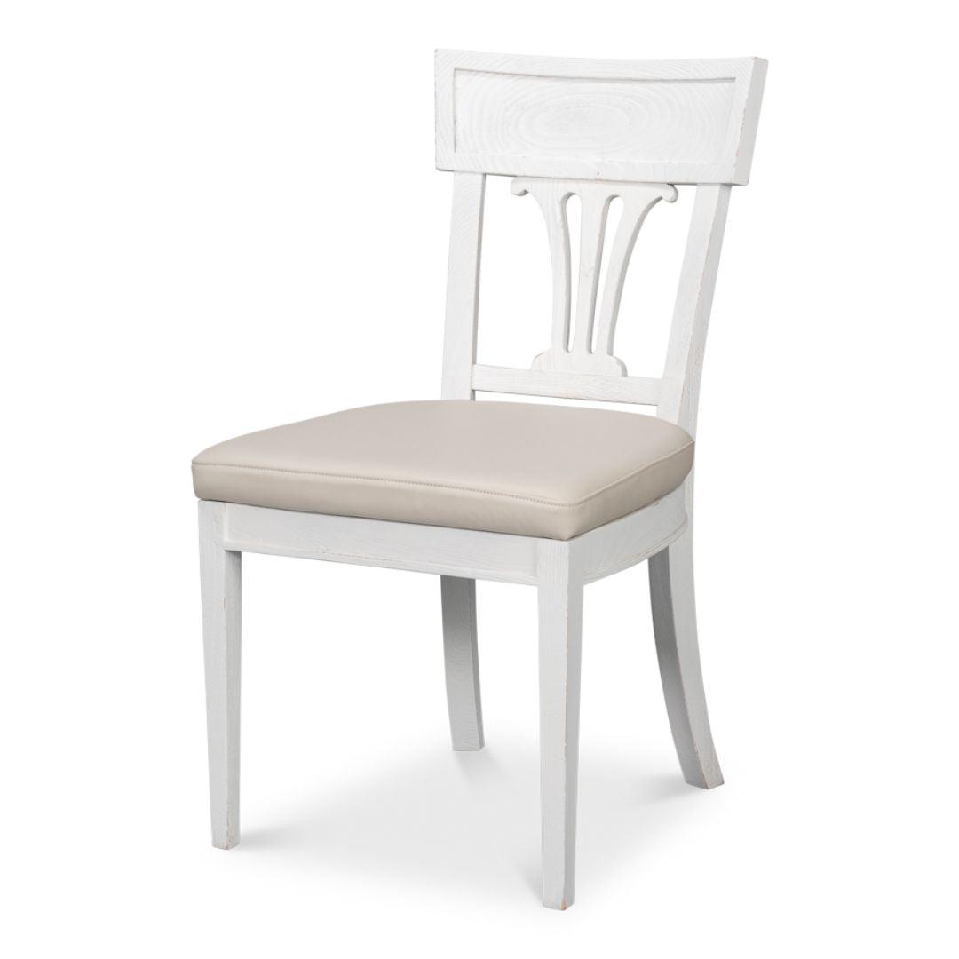 Sedia da pranzo con schienale ad arpa bianco - Set di 2