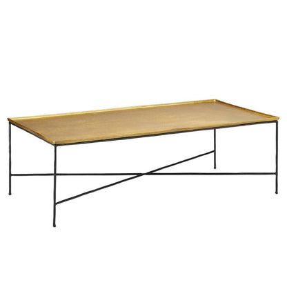 Tavolino da caffè minimalista ed elegante in oro