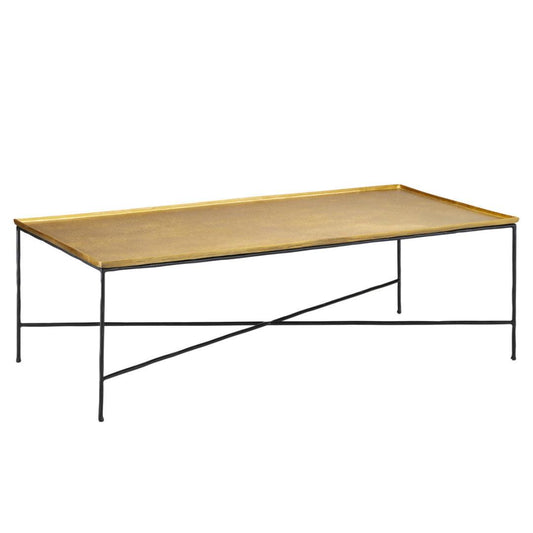 Tavolino da caffè minimalista ed elegante in oro